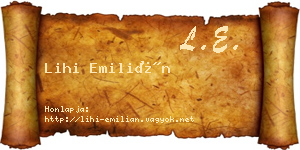 Lihi Emilián névjegykártya